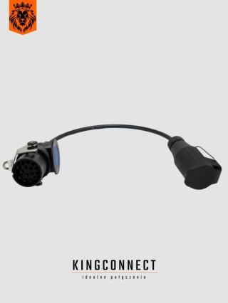 Adapter prosty 15/13-24V/12V-02 (wtyczka 15 + gniazdo do przedłużacza + 0,6mb przewodu 8 żyłowego)