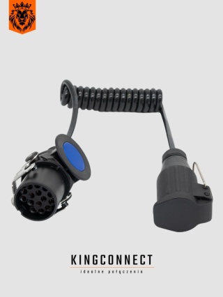 Adapter spiralny 15/13-24V/12V-01 (wtyczka 15 + gniazdo do przedłużacza + spirala 8 żyłowa 2,5mb )