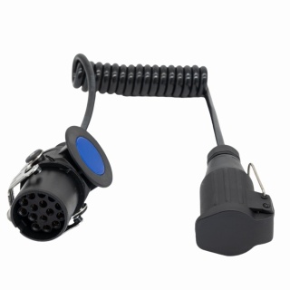 Adapter spiralny 15/13-24V/12V-01 (wtyczka 15 + gniazdo do przedłużacza + spirala 8 żyłowa 2,5mb )