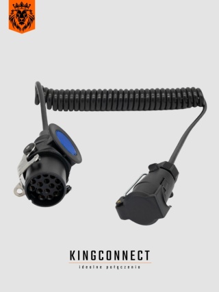 Adapter spiralny 15/7-24V/12V-01 (wtyczka 15 + gniazdo do przedłużacza + spirala 7 żyłowa 3,5mb )