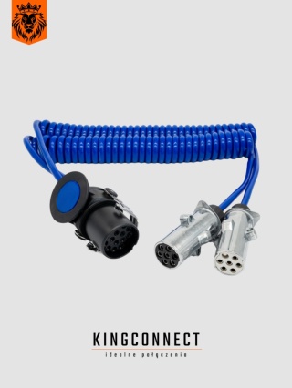 Adapter spiralny niebieski wtyczki aluminiowe PREMIUM
