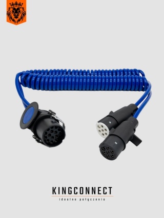 Adapter spiralny niebieski wtyczki plastikowe PREMIUM