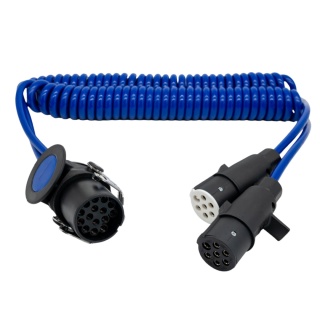 Adapter spiralny niebieski wtyczki plastikowe PREMIUM