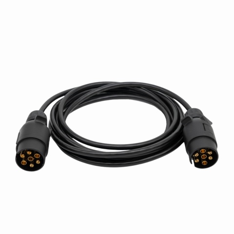 Przewód prosty 7 żyłowy wtyczki 12 V plastikowe 3,0mb Przewód prosty 7 żyłowy wtyczki 12 V plastikowe 3,0mb