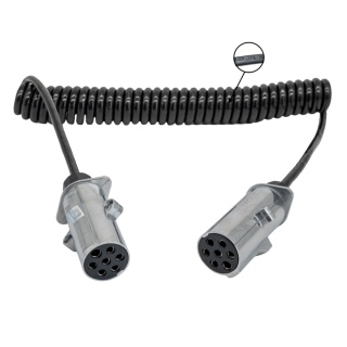 Przewód spiralny 24V N wtyczka aluminiowa EURO 6