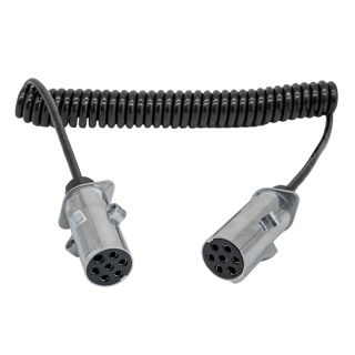 Przewód spiralny 24V N wtyczka aluminiowa PREMIUM 4,0mb