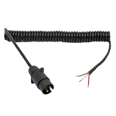 Przewód spiralny 3 żyłowy z 1 wtyczką 3 pin - 2,0mb Przewód spiralny 3 żyłowy z 1 wtyczką 3 pin - 2,0mb