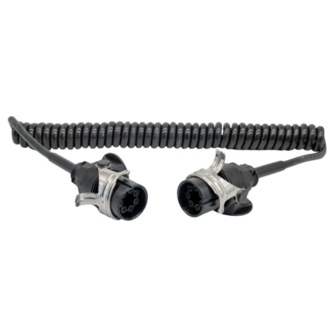 Przewód spiralny EBS 7 pin z wtyczkami 12V Przewód spiralny EBS 7 pin z wtyczkami 12V