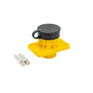 Gniazdo NATO 24V /2 pin 35mm2 bez nakrętki żółte plastikowe / 35mm
