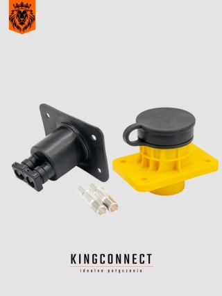 Gniazdo NATO 24V /2 pin 35mm2 z uszczelką żółte plastikowe / 35mm