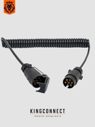 Przedłużacz spiralny wtyczka 12V plastikowa + gniazdo do przedłużacza 4,0mb
