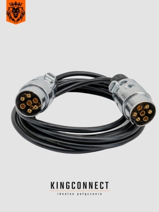 Przewód prosty 7 żyłowy wtyczki 12V aluminiowe 3,0mb