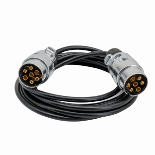 Przewód prosty 7 żyłowy wtyczki 12V aluminiowe 3,0mb