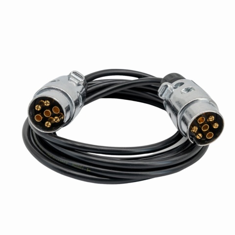 Przewód prosty 7 żyłowy wtyczki 12V aluminiowe 3,0mb Przewód prosty 7 żyłowy wtyczki 12V aluminiowe 3,0mb