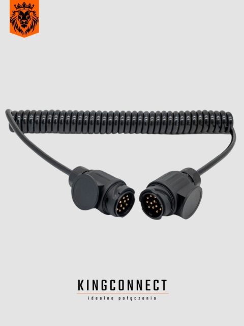 Przewód spiralny 13 żyłowy z wtyczkami 12V/13 pin 3,0mb Przewód spiralny 13 żyłowy z wtyczkami 12V/13 pin 3,0mb