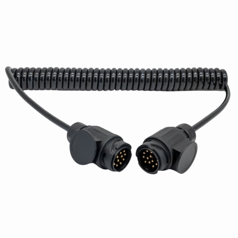 Przewód spiralny 13 żyłowy z wtyczkami 12V/13 pin 3,0mb Przewód spiralny 13 żyłowy z wtyczkami 12V/13 pin 3,0mb