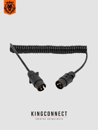 Przewód spiralny 3 żyłowy z wtyczkami 3 pin 2,0mb