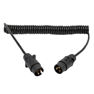 Przewód spiralny 3 żyłowy z wtyczkami 3 pin 2,0mb