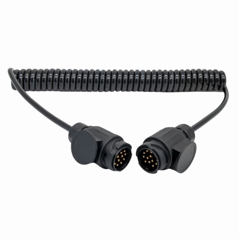 Przewód spiralny 8 żyłowy z wtyczkami 12V/13 pin 3,5mb Przewód spiralny 8 żyłowy z wtyczkami 12V/13 pin 3,5mb