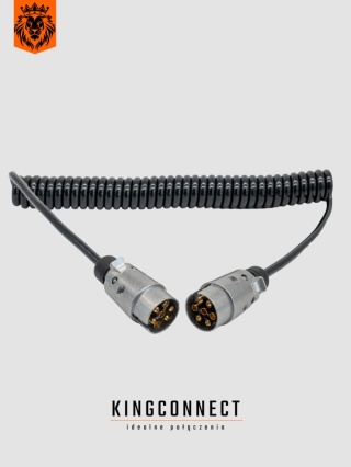 Przewód spiralny wtyczki 12V/7 pin aluminiowe 3,0mb