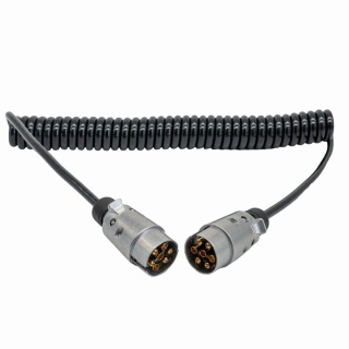 Przewód spiralny wtyczki 12V/7 pin aluminiowe 3,0mb