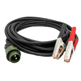 Przewody rozruchowe 2x50mm PRO + wtyczka NATO z nakrętką Uz-max miedź taśma 6,0mb