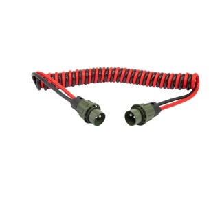 Przewody spiralne 2x50mm PRO NATO z wtyczkami 4,0mb