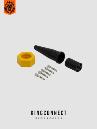 5-pin bayonet plug, yellow