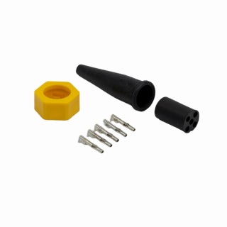 5-pin bayonet plug, yellow